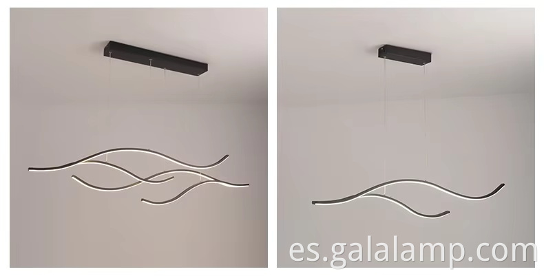 Luz LED ondulada regulable - Estilo moderno Dimmable LED Wave Light - Modern Style